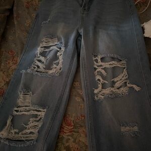 Distressed Blue Women's Jeans